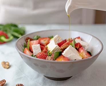 Feta, Strawberry, Spinach and Pecan Salad