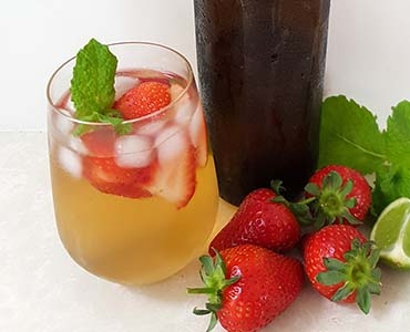 Strawberry and Mint Kombucha